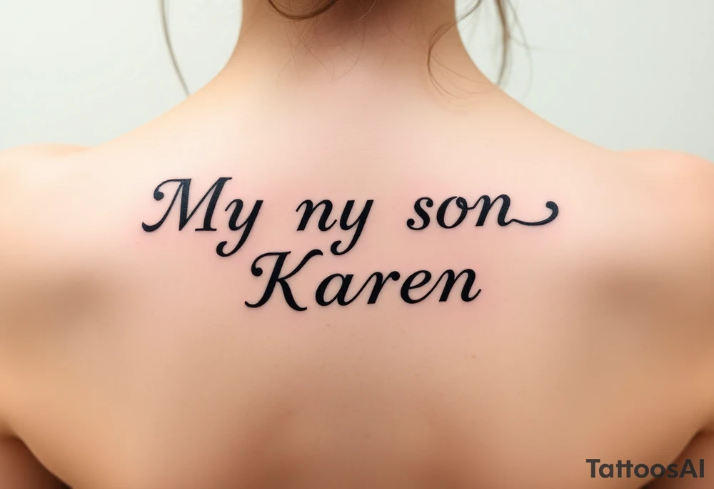 My son Karen tattoo idea