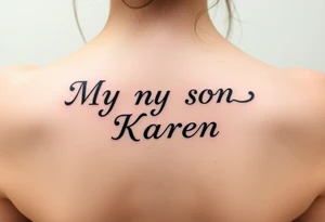 My son Karen tattoo idea