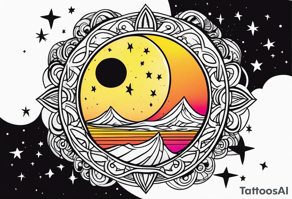 sacred moon tattoo idea