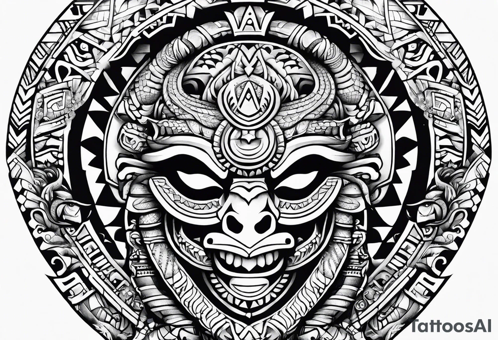 Aztec snake tattoo idea