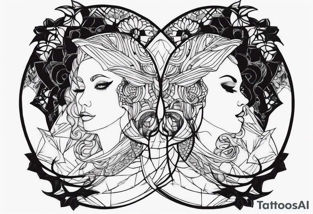 Our two shadows merge inseparably tattoo idea