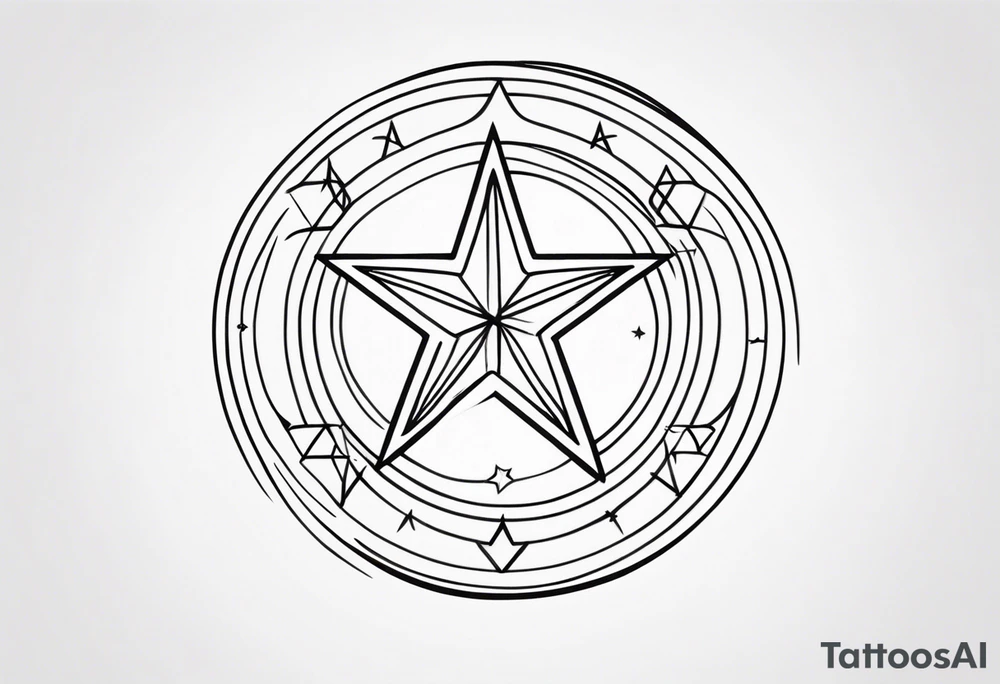 Aires star sign simple tattoo idea