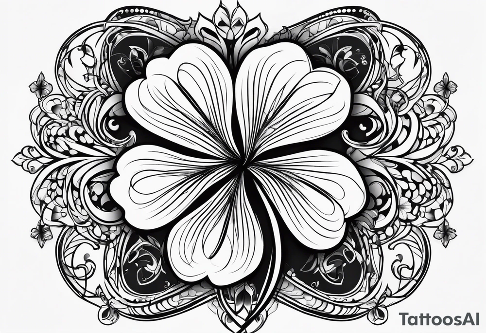 four-leaf clover tattoo idea