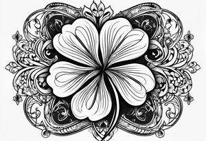 four-leaf clover tattoo idea