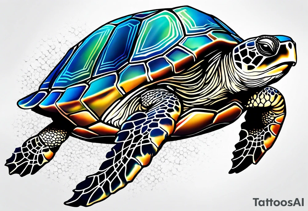 small sea turtle
 tattoo tattoo idea