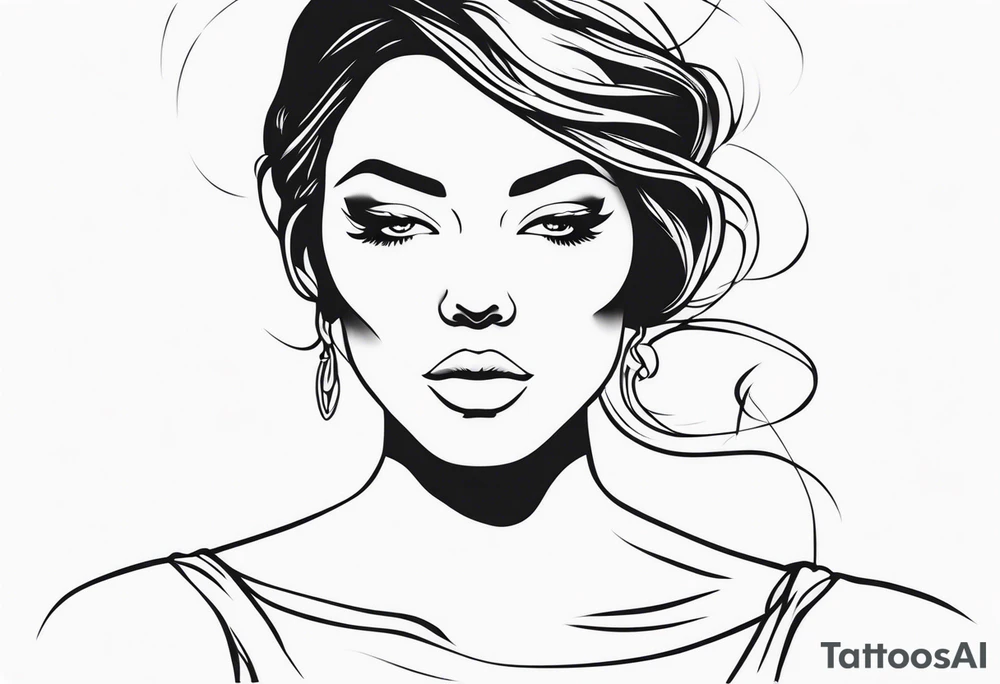 strong woman tattoo idea