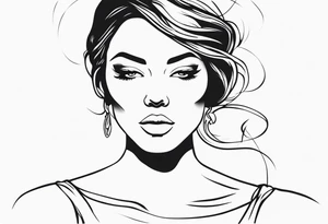 strong woman tattoo idea