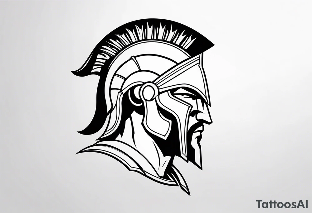 half of a spartan's face tattoo idea