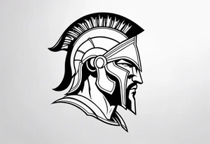 half of a spartan's face tattoo idea