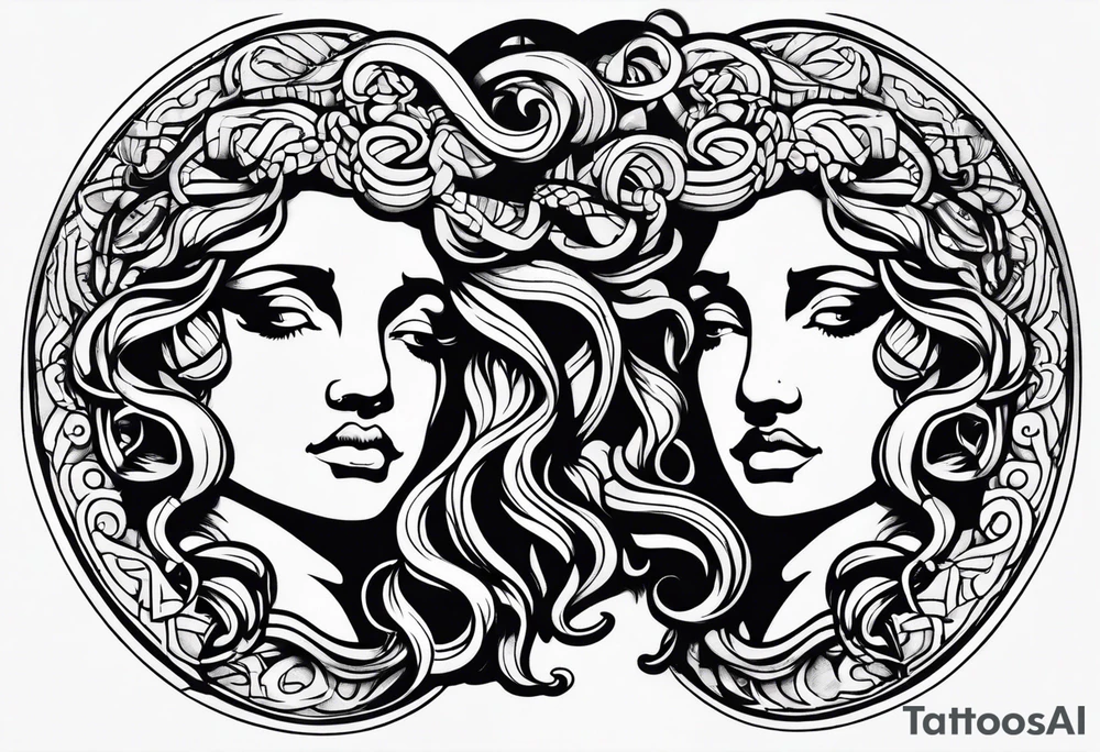 depressed medusa tattoo idea