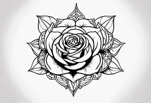 Elvish rose tattoo idea