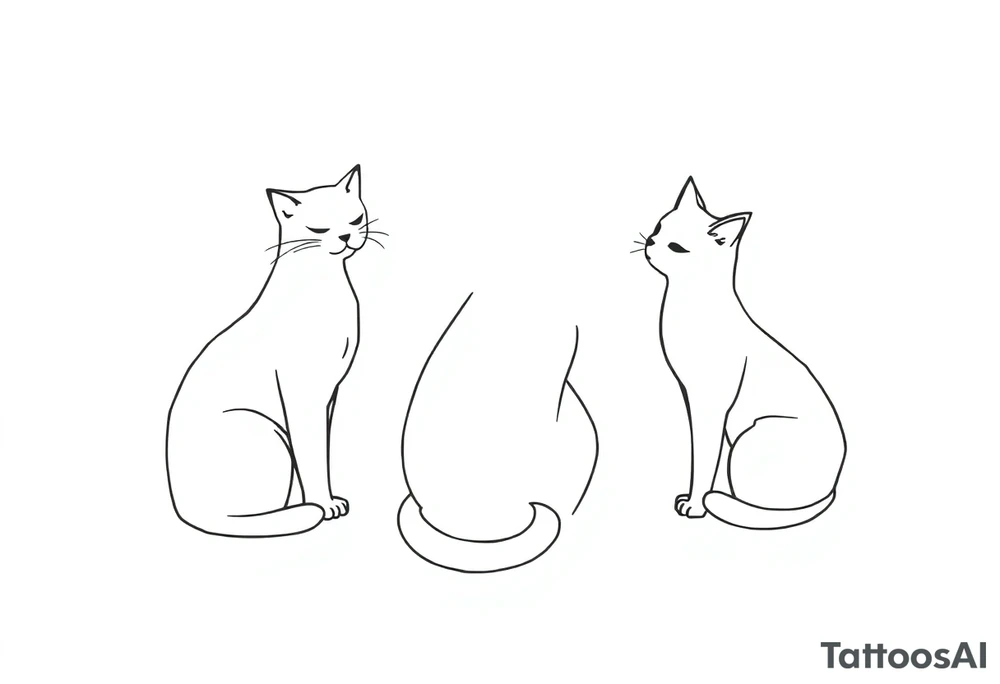 three cats tattoo idea