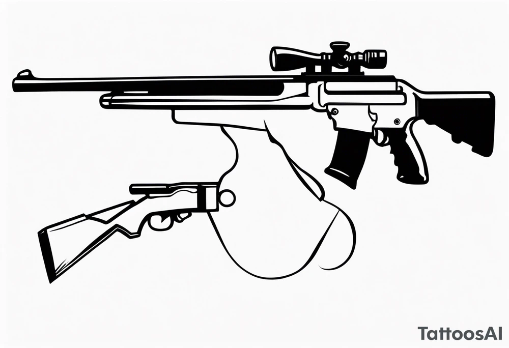 capricorn with sunglasses and shotgun tattoo idea