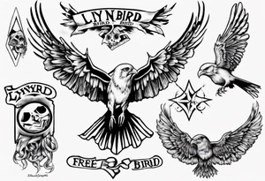 free bird, cannot change
lynnard skynyrd tattoo idea