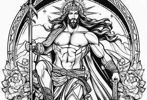sagittarius, faith, strong, warrior, god, jesus, christ tattoo idea