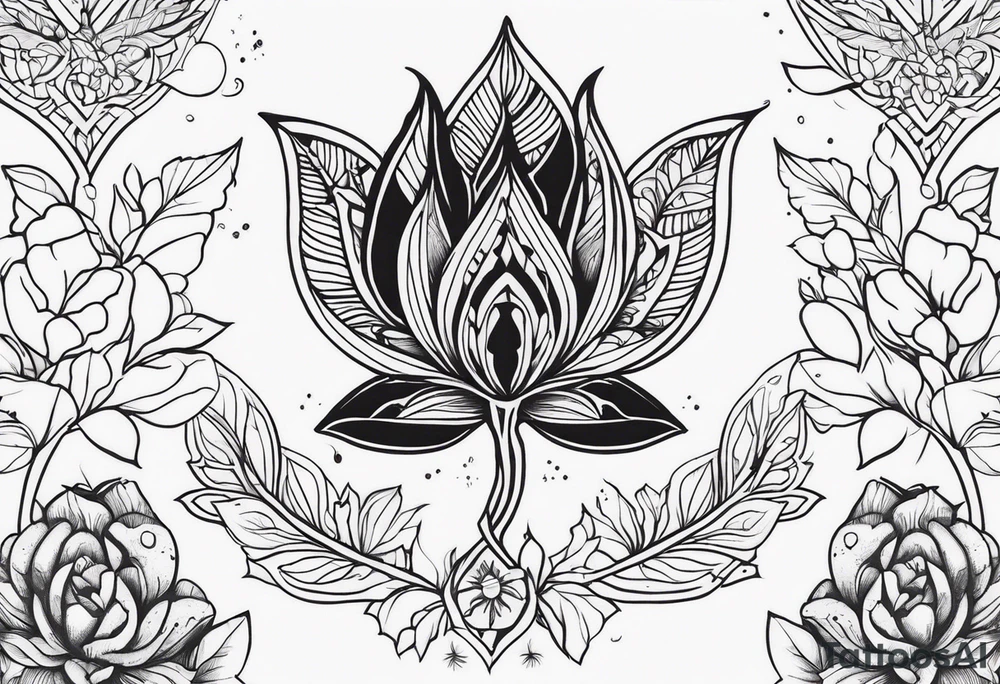Tatuagem femina sem animais ou plantas na região da virilha tattoo idea