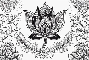 Tatuagem femina sem animais ou plantas na região da virilha tattoo idea