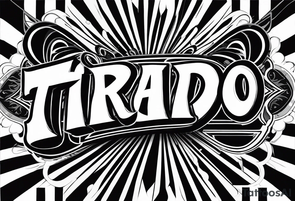 The word “Tirado” on the back like a football jersey tattoo idea