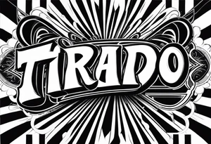 The word “Tirado” on the back like a football jersey tattoo idea