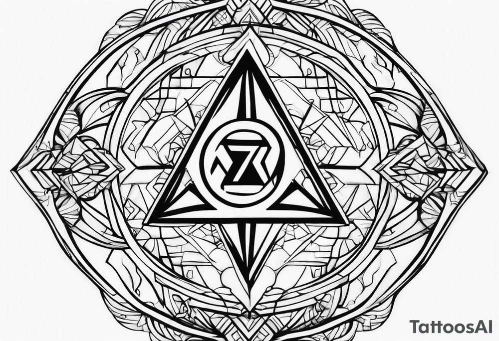 Sobriety symbol in minimalistic artistic Version tattoo idea
