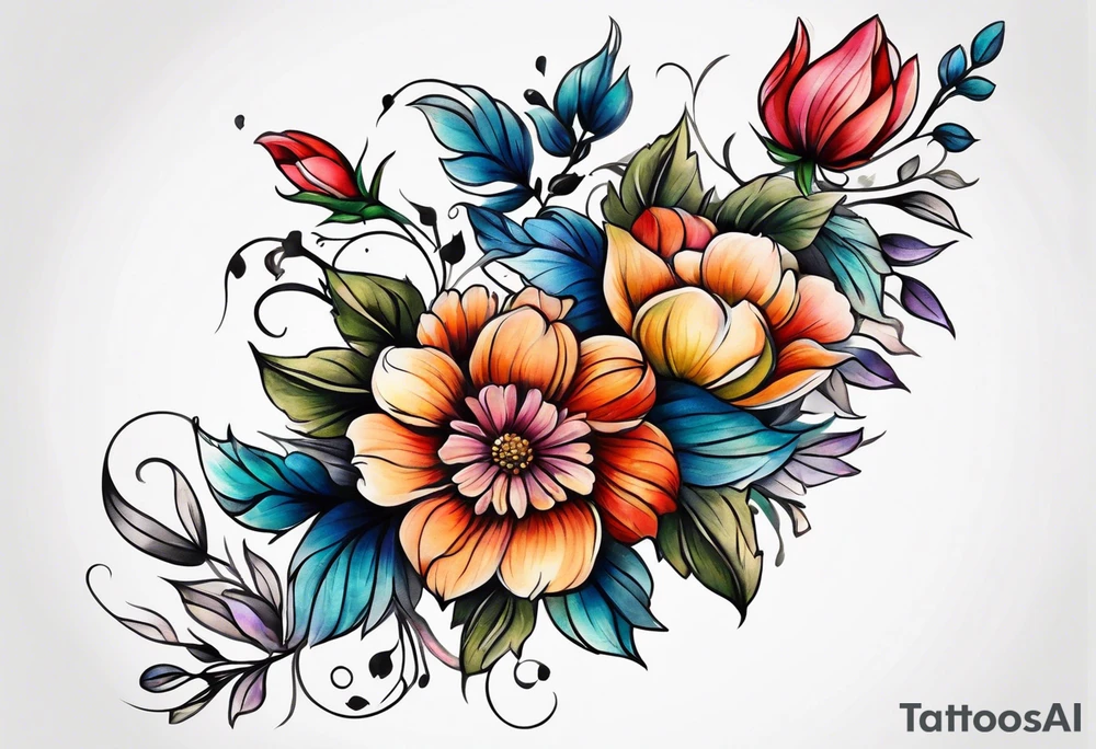 arm sleeve
vintage
floral flowers tattoo idea