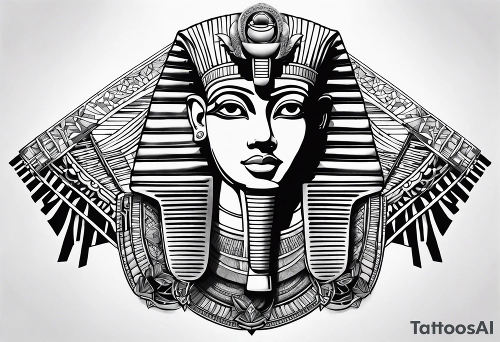 egyptian, symmetrical, chest tattoo tattoo idea