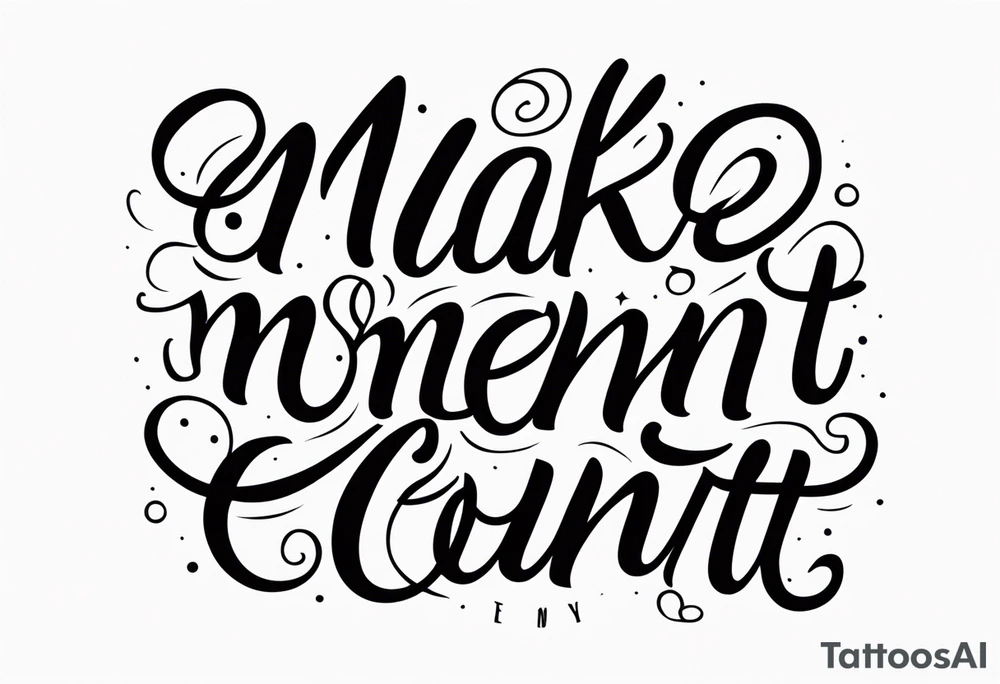 Make every moment count tattoo idea