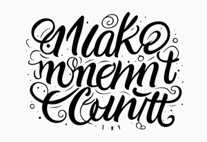 Make every moment count tattoo idea