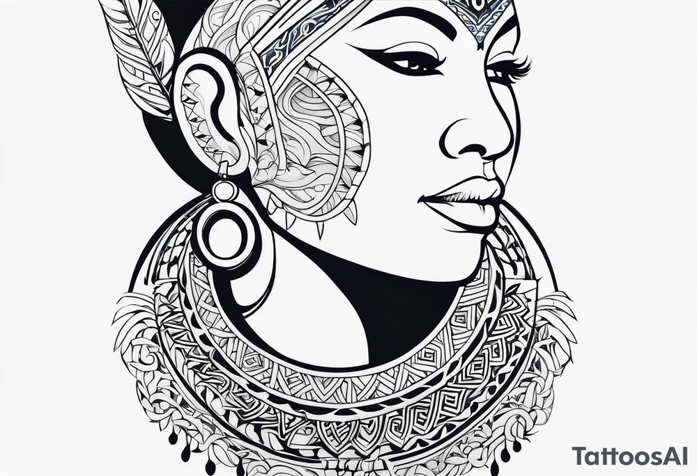 maori neck to chin tattoo tattoo idea