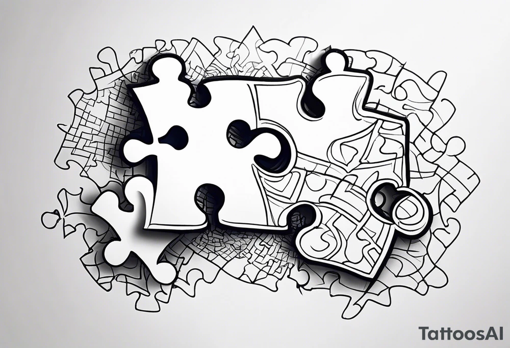 Jigsaw puzzle piece tattoo idea