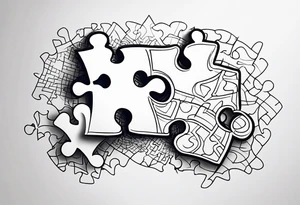 Jigsaw puzzle piece tattoo idea