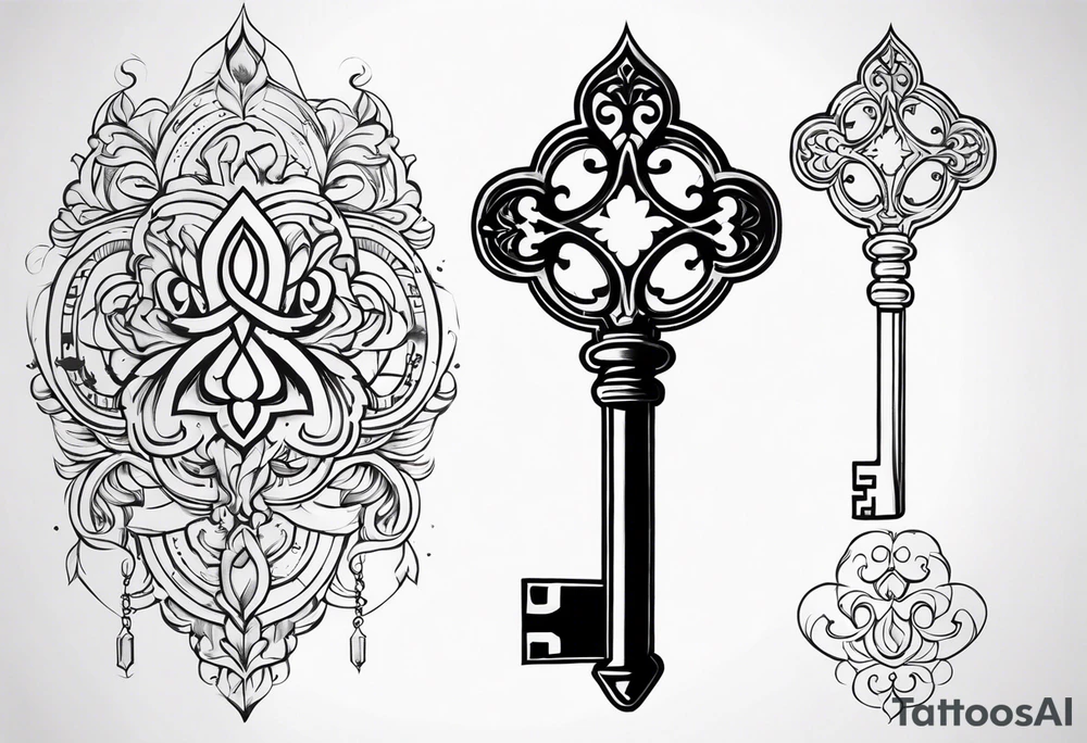 Key, gothique tattoo idea