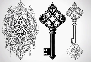 Key, gothique tattoo idea