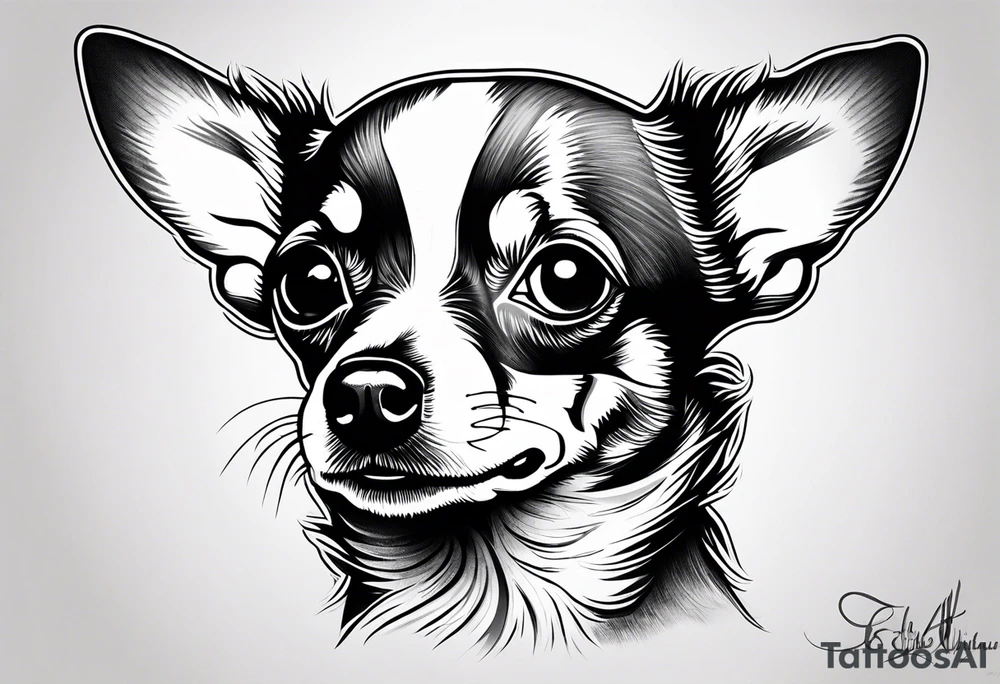 Lab head 
Pit head
Chihuahua head tattoo idea