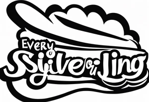 Every cloud has a silver lining tattoo idea