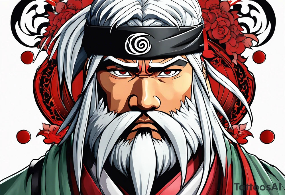 Sage mode jiraiya from the anime naruto tattoo idea