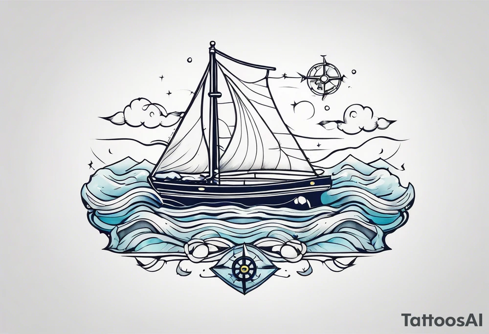 discipline and consistency sea sailor tattoo idea