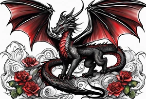 Red dragon tattoo idea