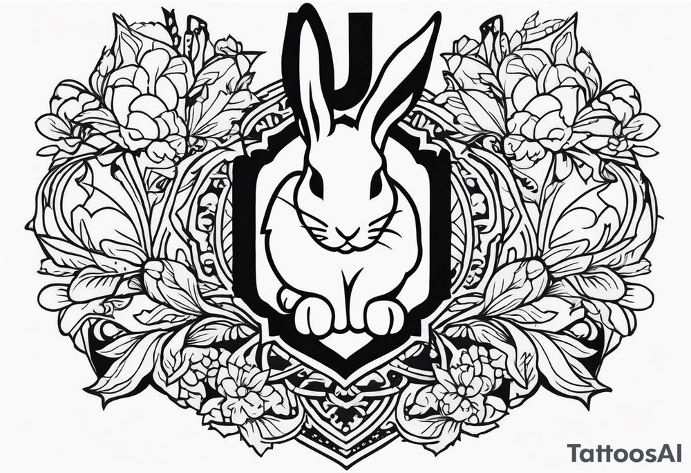 design memorial tattoo initals JJJ, dates 9/2/45-17/8/24, australian navy theme, with south sydney rabbits rugby league team theme tattoo idea