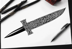 Celtic dagger tattoo idea