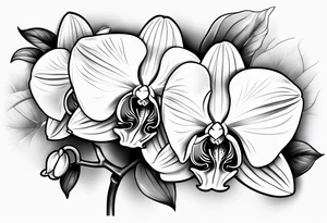 Orchid flowers tattoo idea