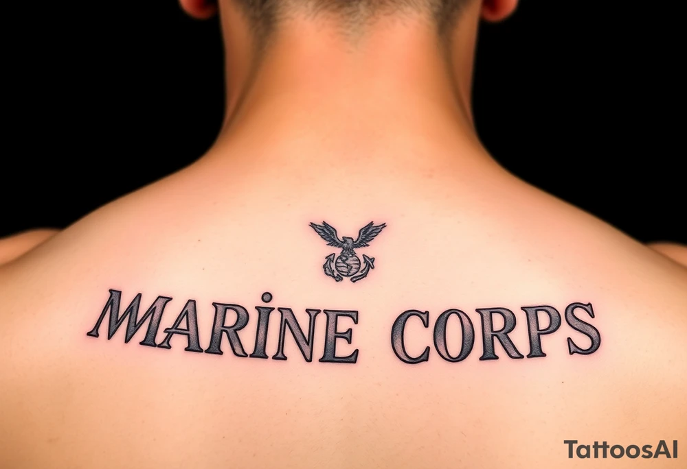 Republic of Korea
                Marine Corps
lettering tattoo idea