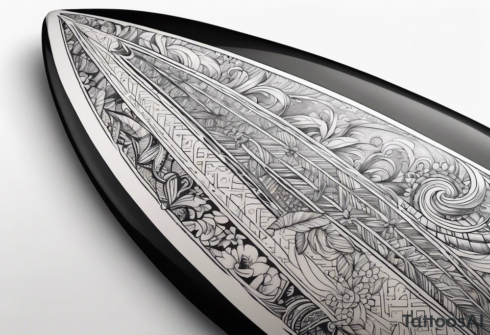 Surfboard tattoo idea