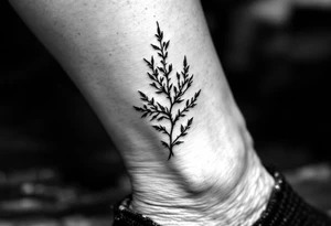 ankle spring very very minimal delicate tattoo idea