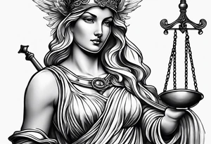 lady justice tattoo tattoo idea