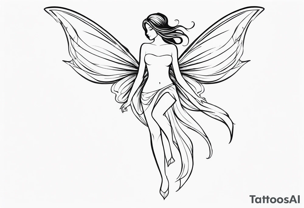 Small Fairy full body tattoo idea