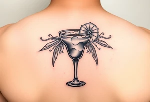 A small margarita tattoo from the song Bella by the red hot chilli peppers. The line in the song goes “margarita gonna be my master” tattoo idea