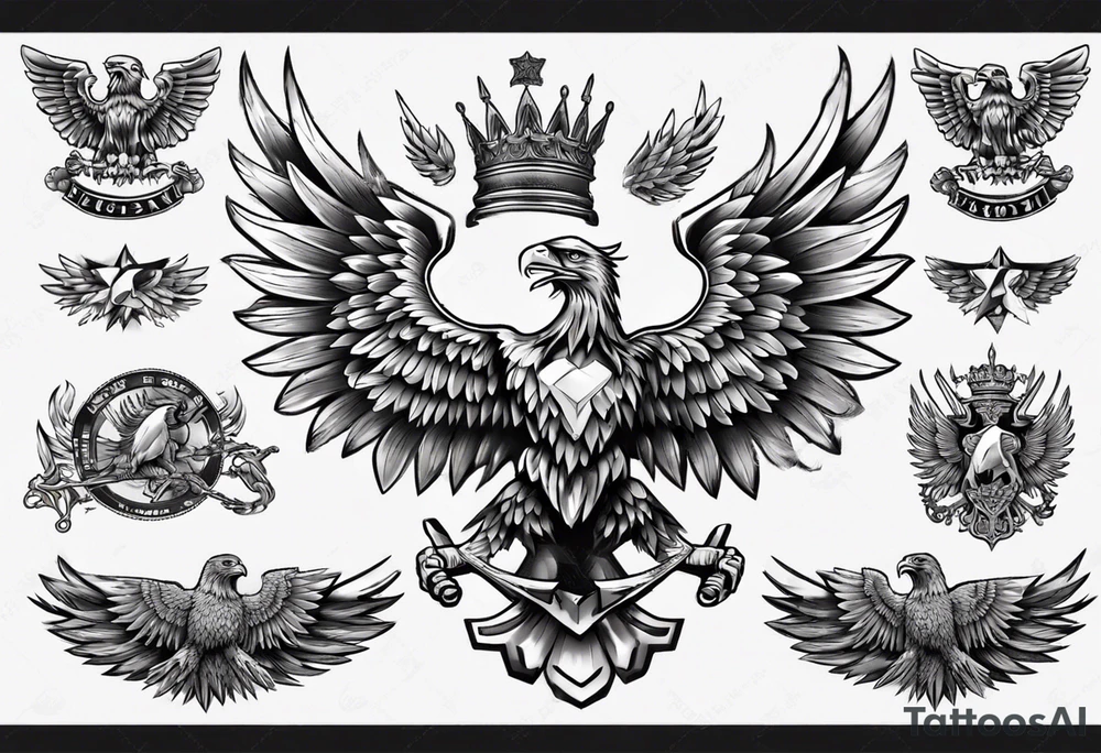 russian eagle tattoo idea