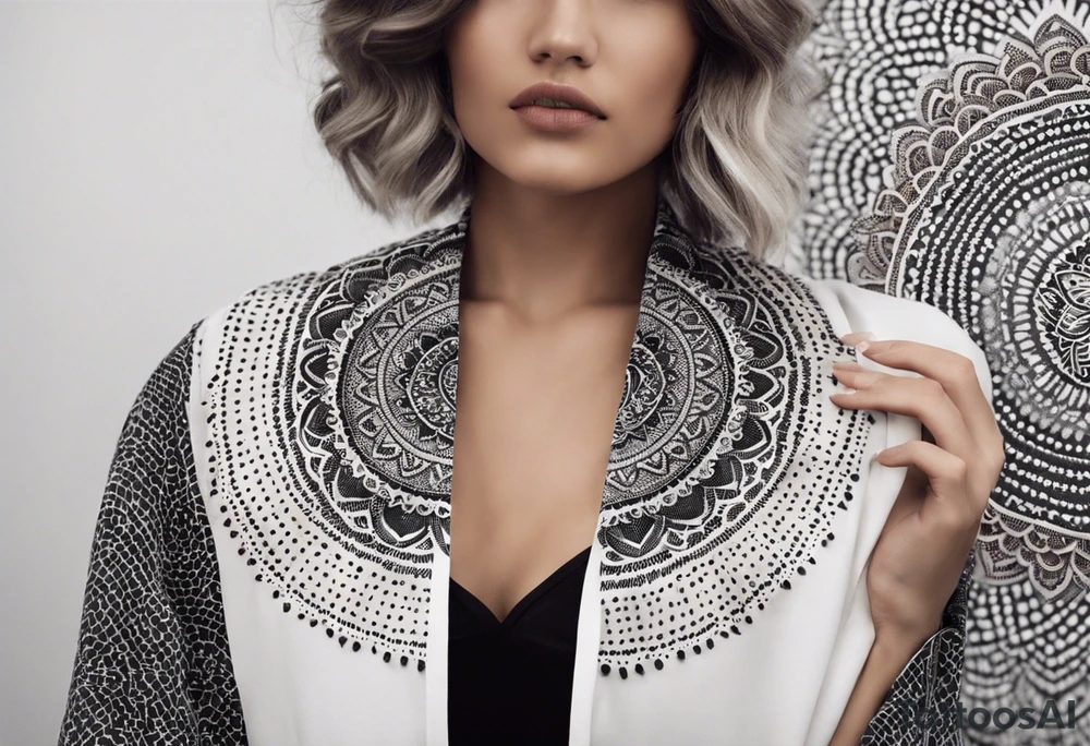mandala looks like lace tattoo idea