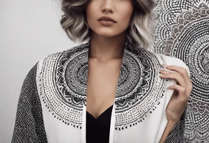 mandala looks like lace tattoo idea